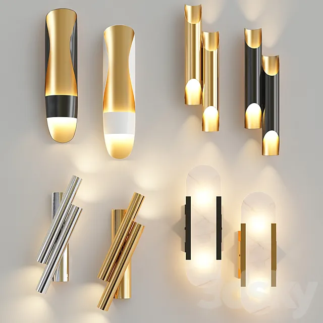 Collection wall lamps 3DS Max Model