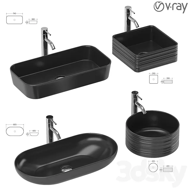 collection_of_wash_basin_03 3DSMax File