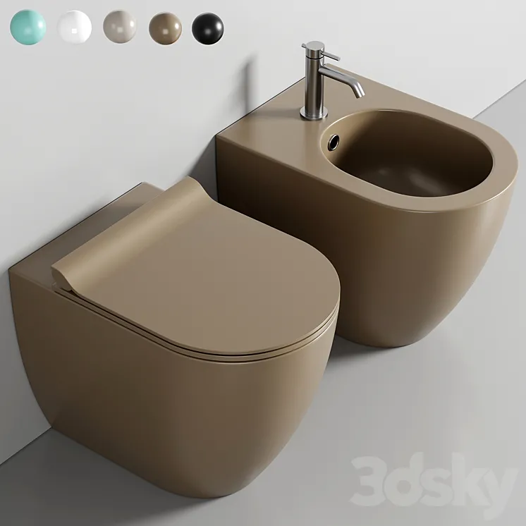 COLOR ELEMENTS 55X36 Toilet By GSI ceramica 3DS Max