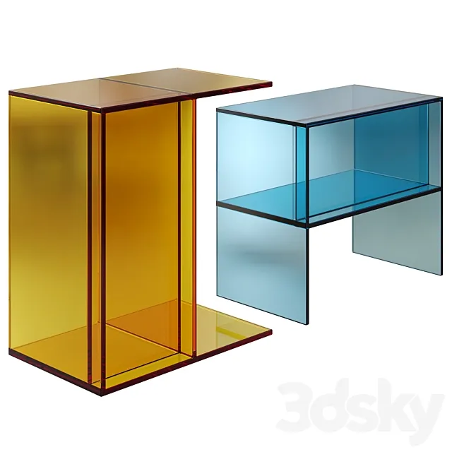 Color Transparent Acrylic Flip Table Options 3DSMax File