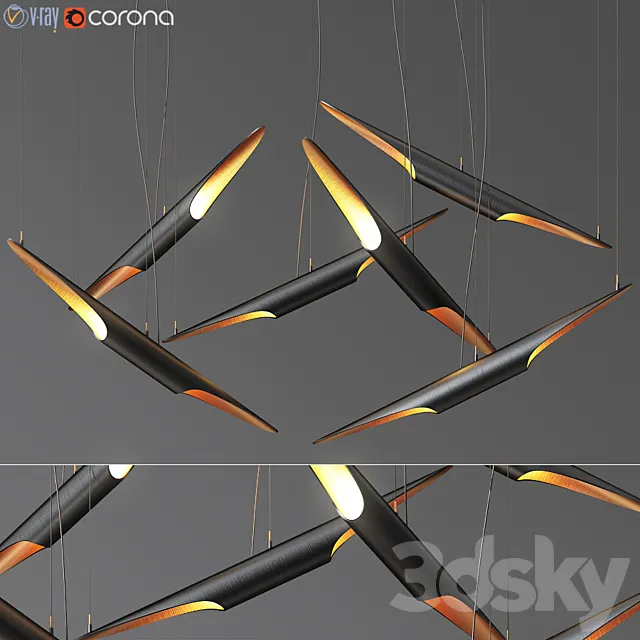 Coltrane Suspension Light Delightfull 3ds Max