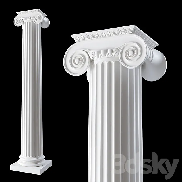 Column 005. Ionic order 3ds Max