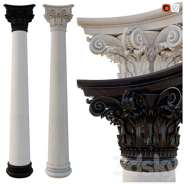 Column corinthian order 3DSMax File