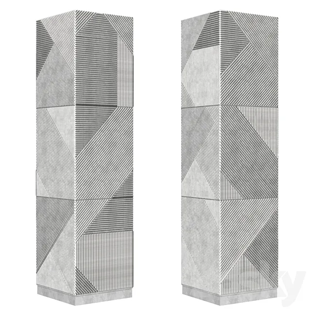 Column panels with STRIPES Emmemobili 3DS Max Model