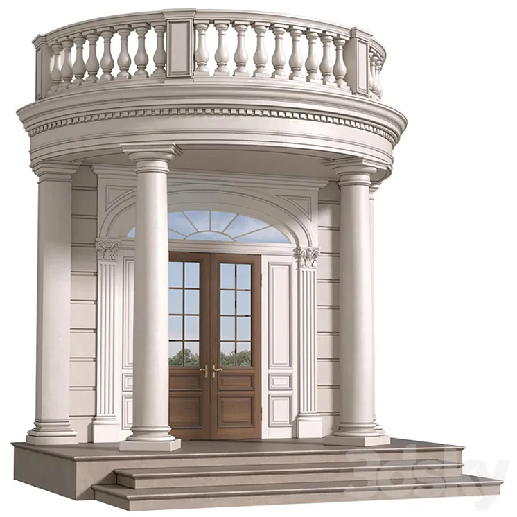 Column Porch Classic Porch 3DS Max