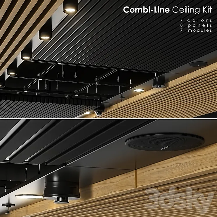 Combi-Line ceiling Kit 3DS Max