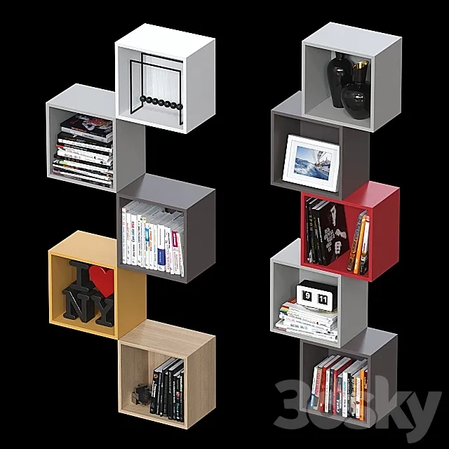 Combination wall cabinets IKEA Eket 5. 3ds Max