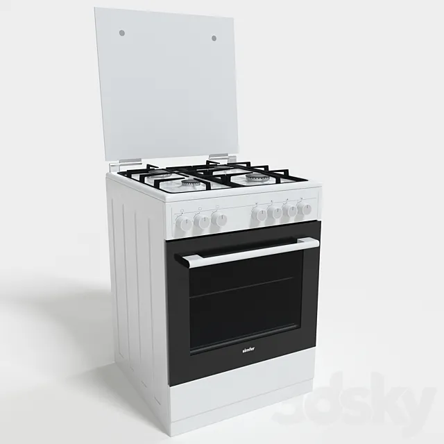 Combined oven Simfer F66EW45017 3DS Max Model