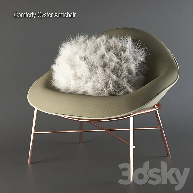 Comforty Oyster Armchair 3DSMax File