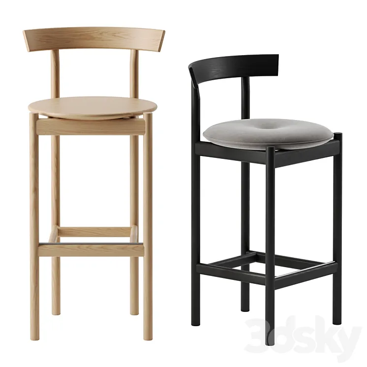 Comma Barstool by Herman Miller 3DS Max
