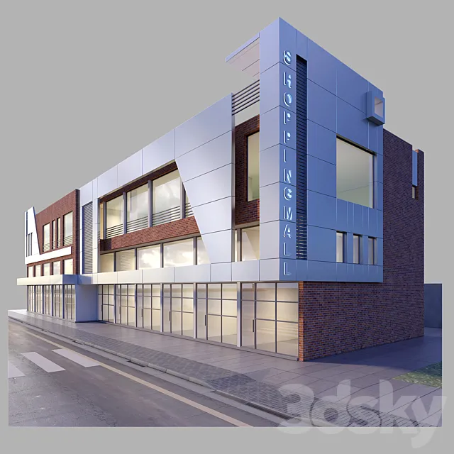 Commercial building 1 3ds Max