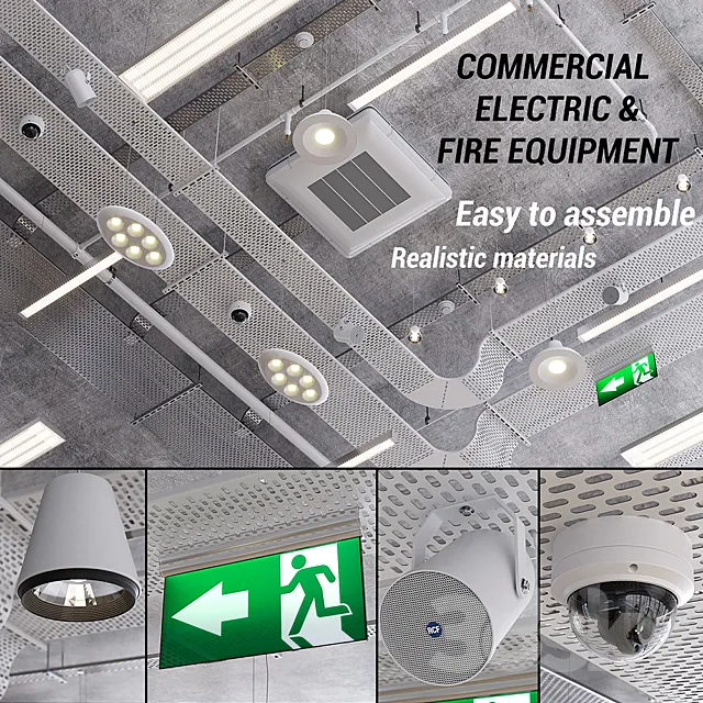 Commercial electric and fire fighting (vray GGX. corona PBR) 3DSMax File