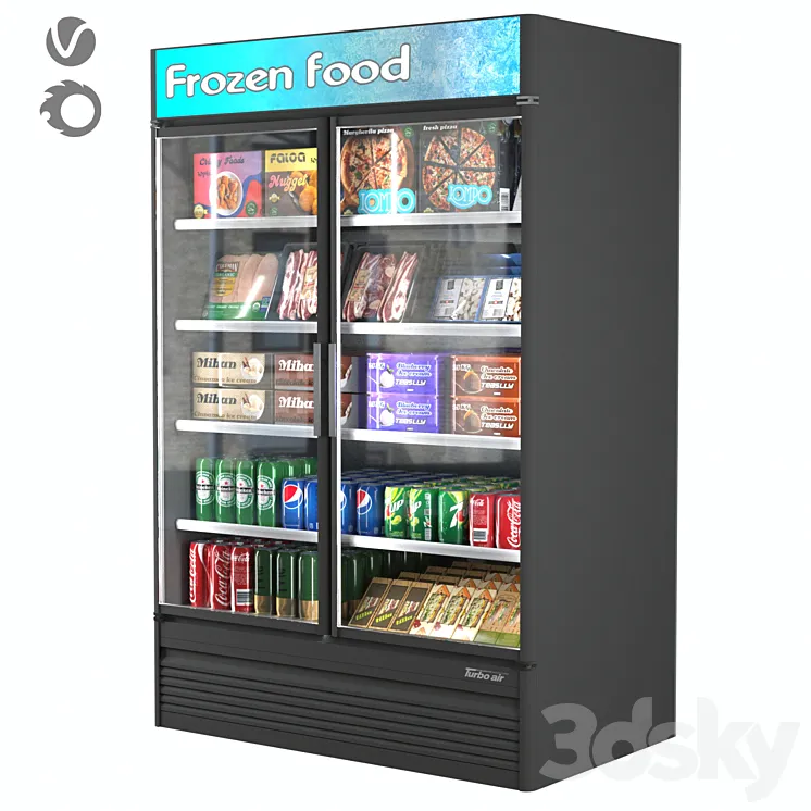 commercial refrigerator – turbo air 3DS Max