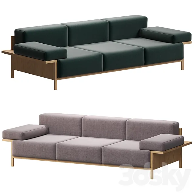 Common Seating _ Mooner Three Seater Sofa 3ds Max
