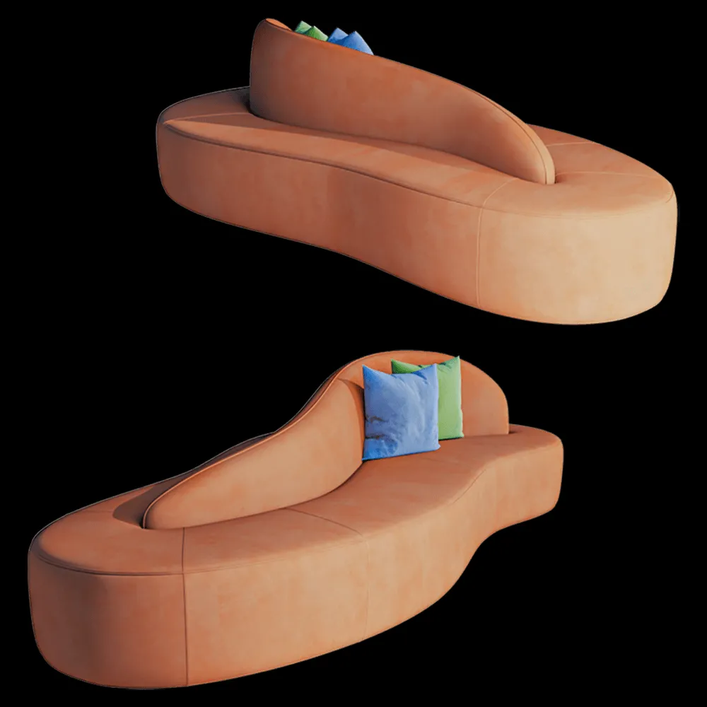 Comodo – Two-sided sofa Duet 3ds Max