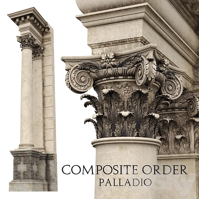 Composite Order Palladio Column 3DS Max Model