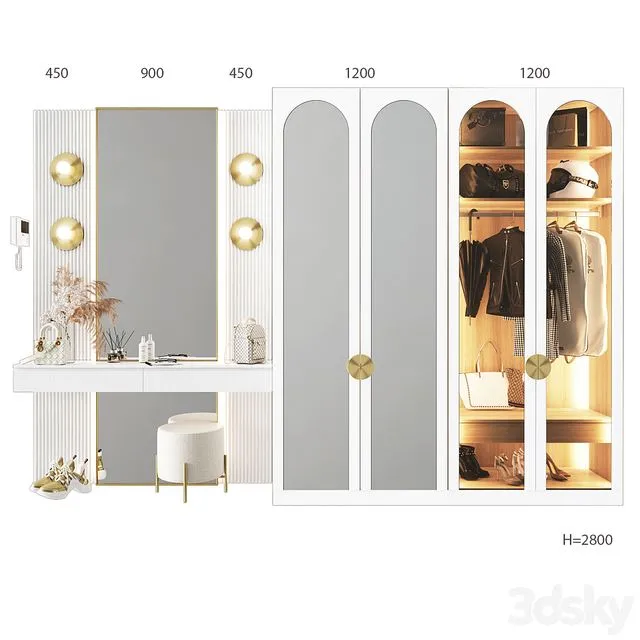 Composition in the hallway_121 3dsMax Model