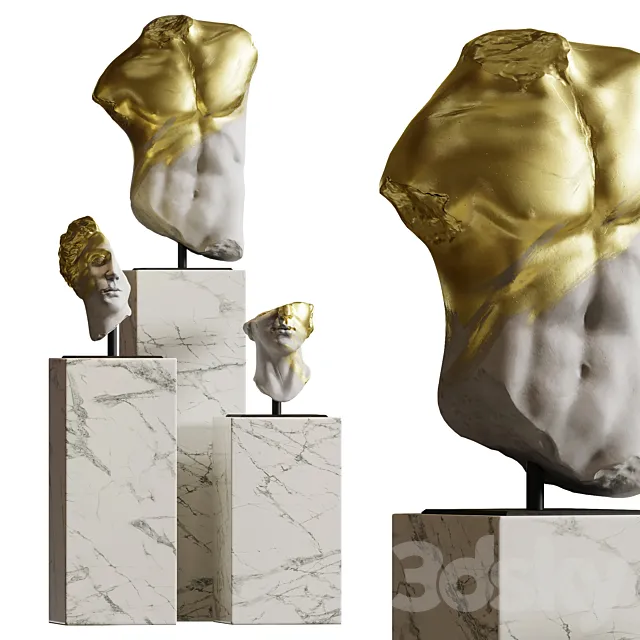 Composition of sculptures 3dsMax Model