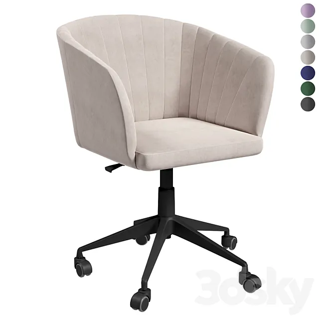 Computer chair Woodville Tibo 3ds Max