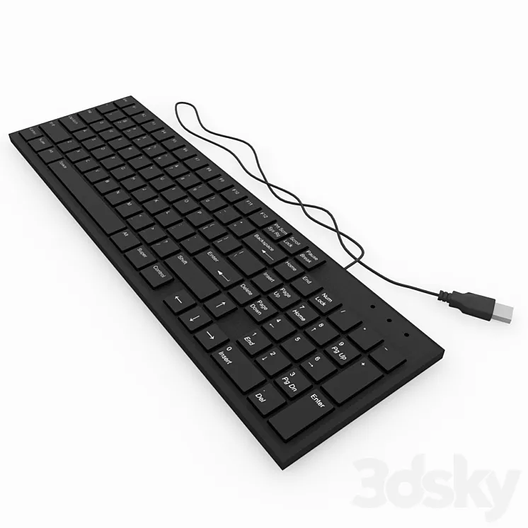 Computer keyboard 3DS Max
