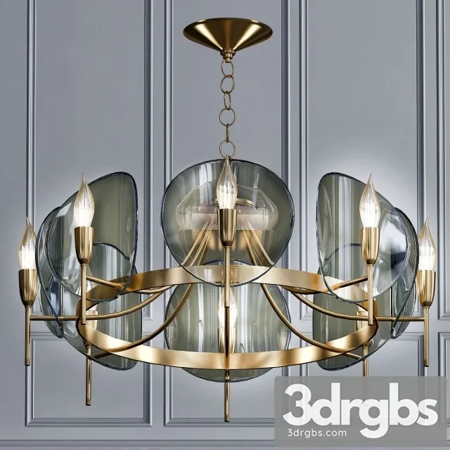 Concave Smoked Lucite Disc Chandelier 3dsmax Download