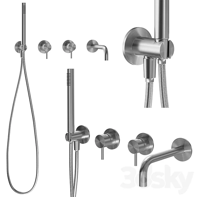 Concealed single lever bath faucet Cisal Xion Inox 3ds Max