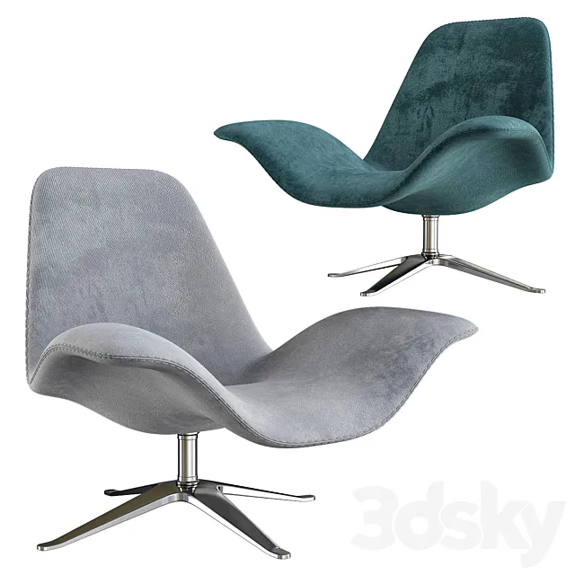 Concord Low Fabric Armchair 3DS Max Model