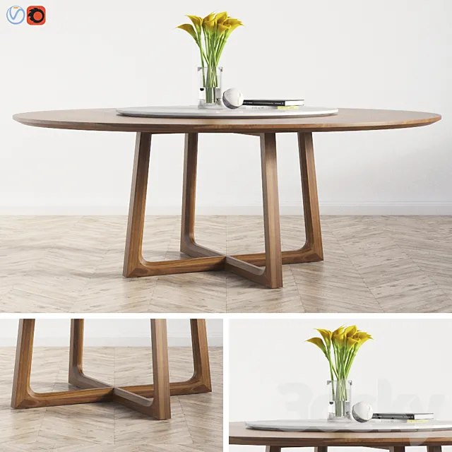 Concorde Round Dinning Table Poliform 3ds Max