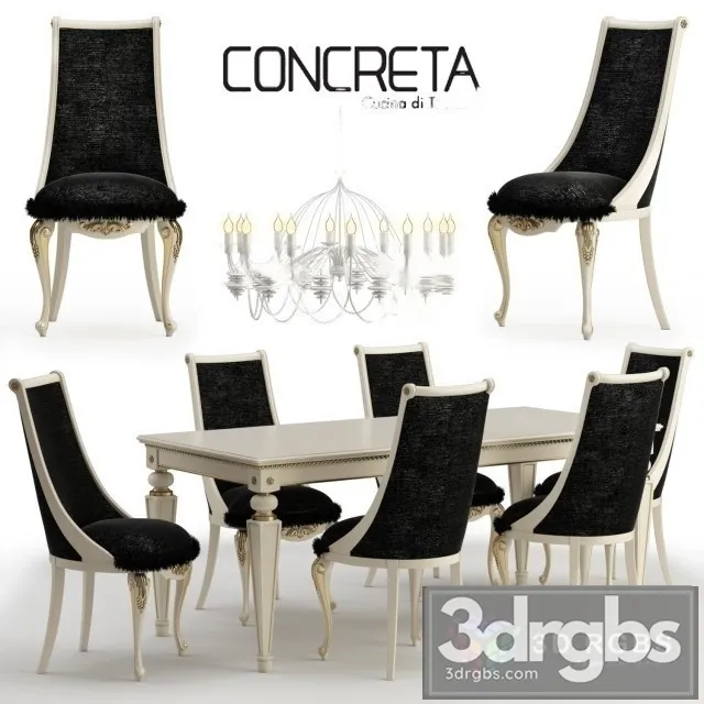 Concreta Arrogance Table and Chair 3dsmax Download
