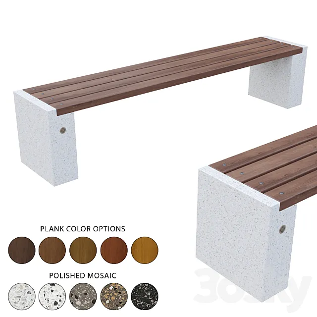 Concrete Bench 238 3ds Max