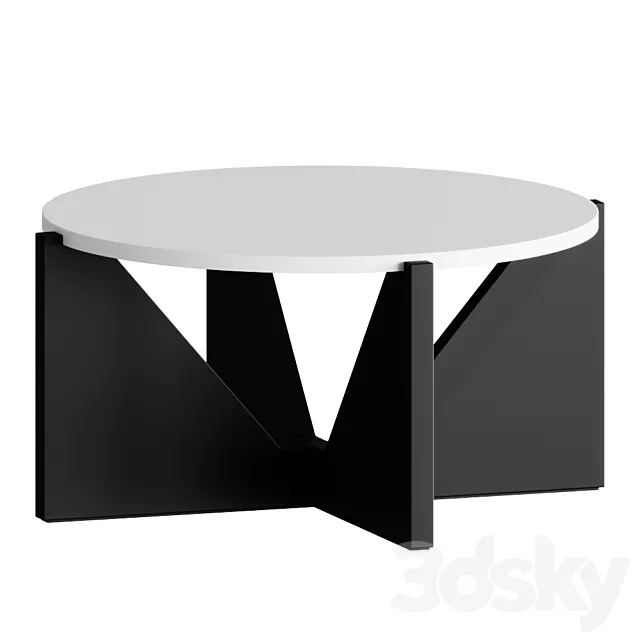 Concrete coffee table Miro with ebony base Coffee table coffee table 3DSMax File