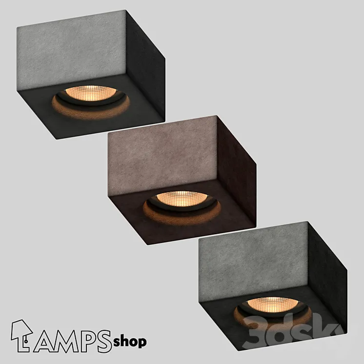 Concrete Lamps v3 3DS Max