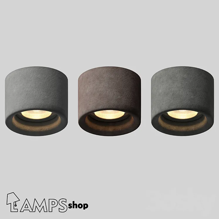 Concrete Lamps v4 3DS Max