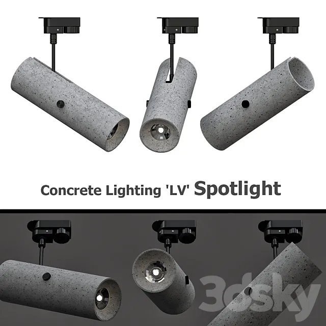 Concrete Lighting ‘LV’ Spotlight 3ds Max