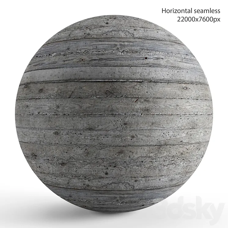 Concrete material with wood pattern. 22k 3DS Max Model