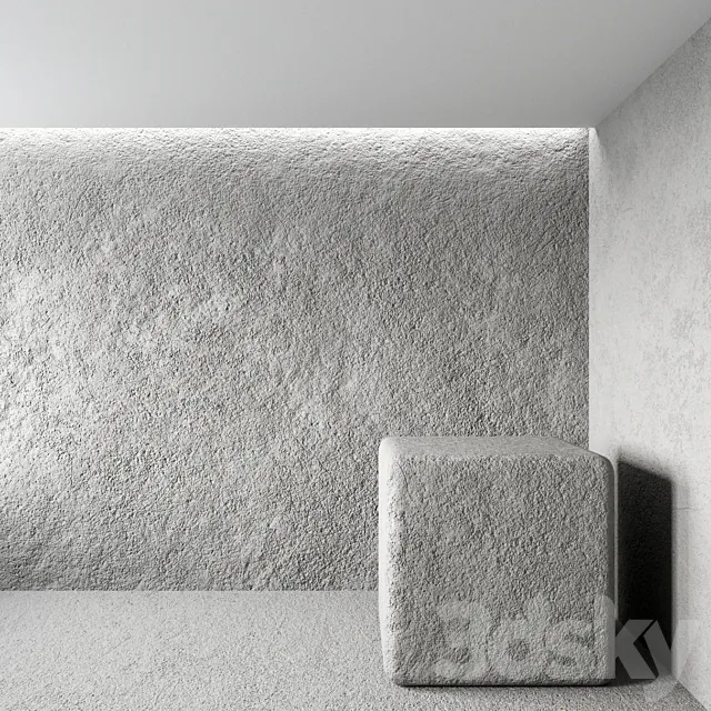 Concrete plaster No. 3 3DS Max Model