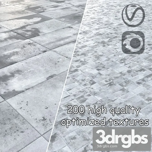 Concrete tile (semi-dry) 3dsmax Download