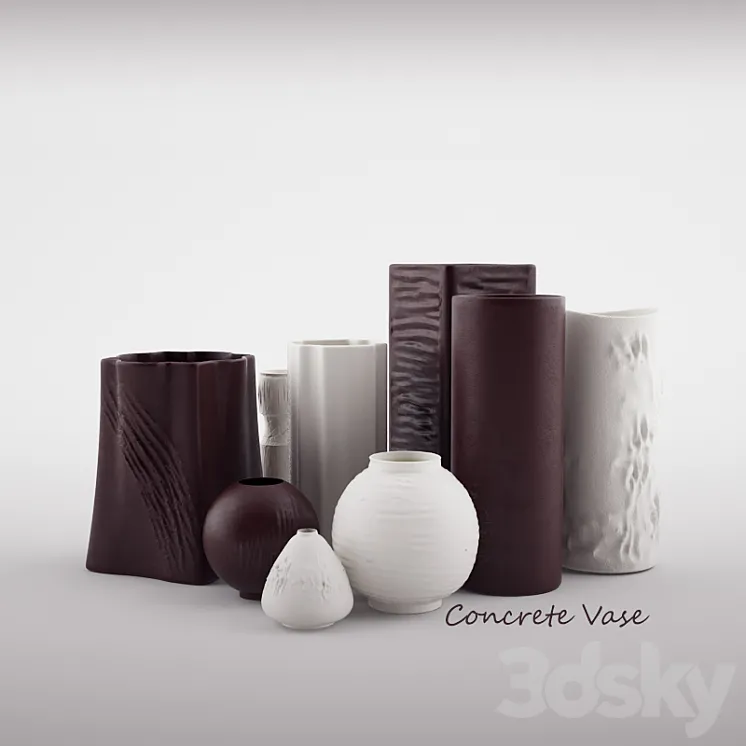 Concrete Vase 3DS Max