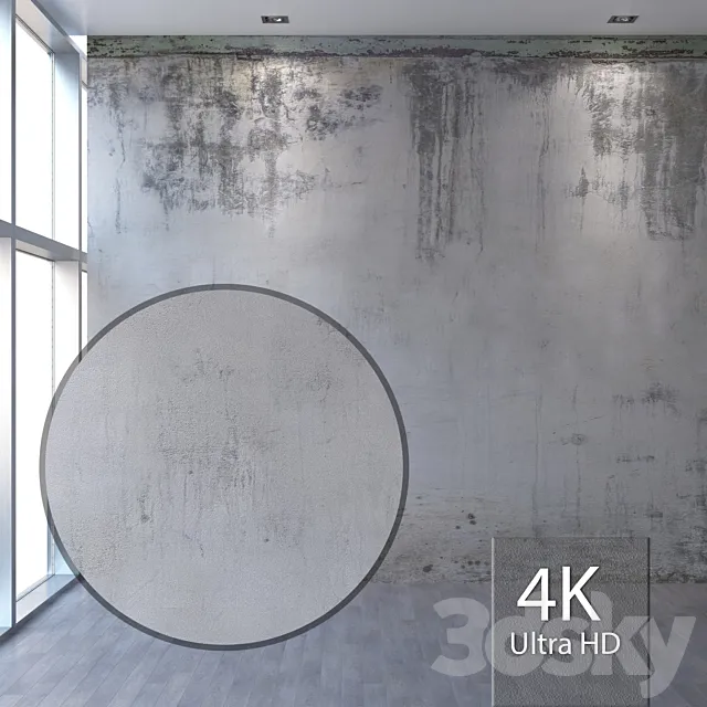 Concrete wall 482 3ds Max