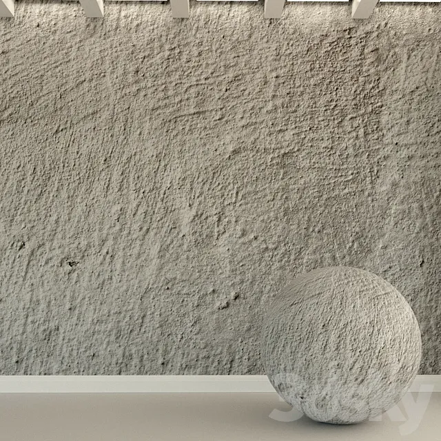 Concrete wall. Old concrete. 126 3DS Max Model