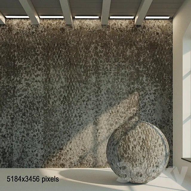 Concrete wall. Old concrete. 23 3ds Max