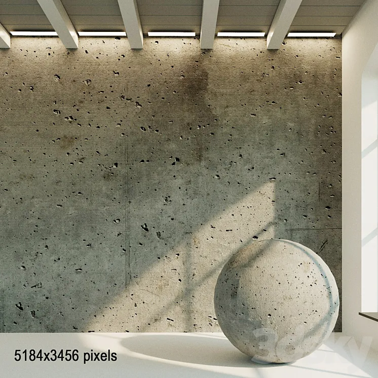 Concrete wall. Old concrete. 49 3DS Max