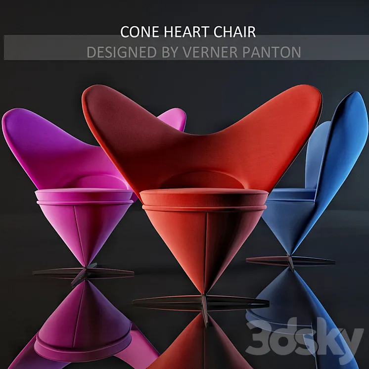 Cone Heart Chair 3DS Max Model