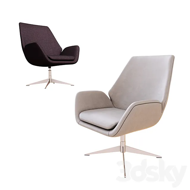 Conexus Mid Back Upholstered Lounge Chair 3ds Max