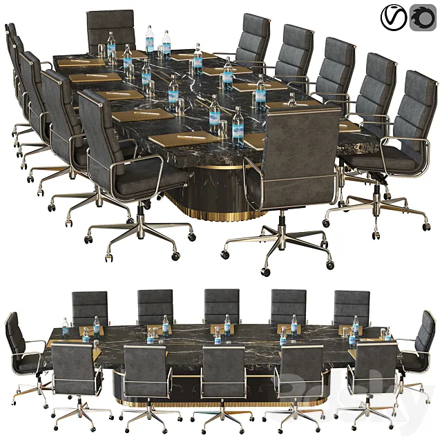 Conference Table 16 3DS Max Model