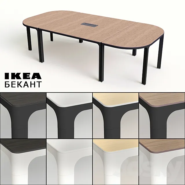 Conference table Ikea bekant 3DS Max Model