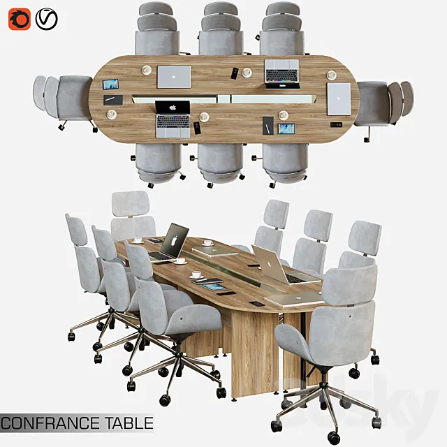 conference_table_01 3DSMax File