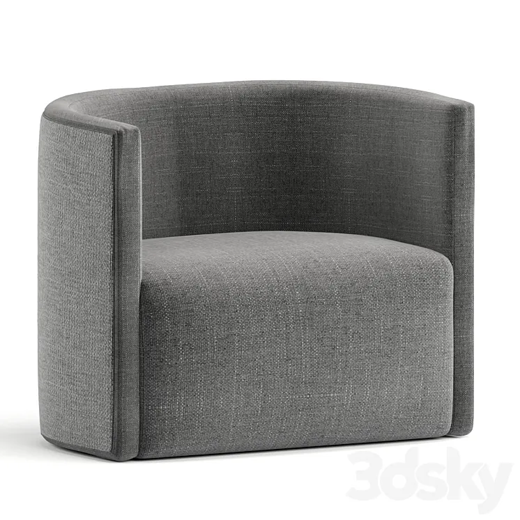 CONFIDENT RATTAN By Living Divani Fabric armchair with armrests 3DS Max