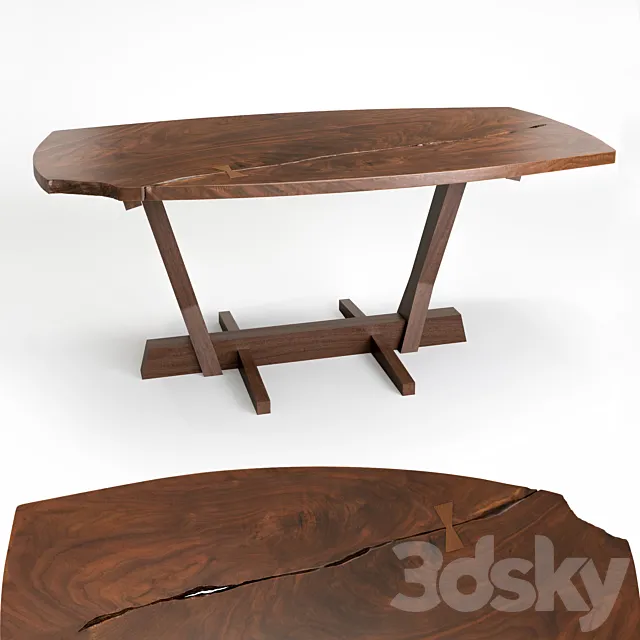 Conoid dining table by George Nakashima 3DS Max Model