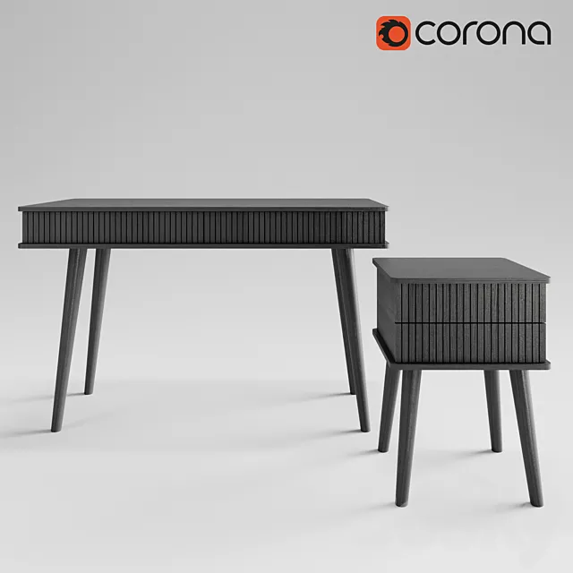 Consol VIVA & pedestal VIVA STAND DUO by LULU Space 3DS Max Model